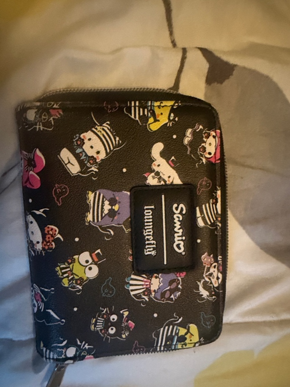 Sanrio Black Multi-Character Zip Wallet